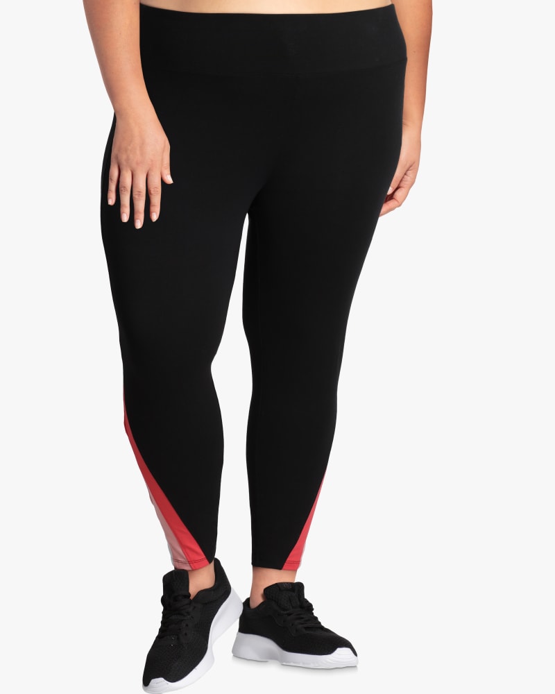Front of plus size Etta Colorblocked Leggings by Marc NY | Dia&Co | dia_product_style_image_id:117443